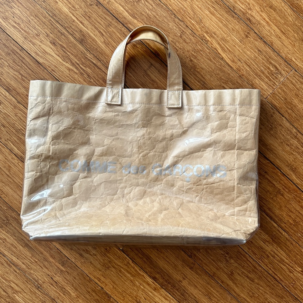 Comme des Garcons PVC paper tote